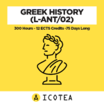 Greek history (L-ANT/02) - 300 hours - 12 ECTS credits -75 days long