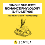 Romance phylology (L-FIL-LET/09) -300 hours -12 ECTS - 75 days long