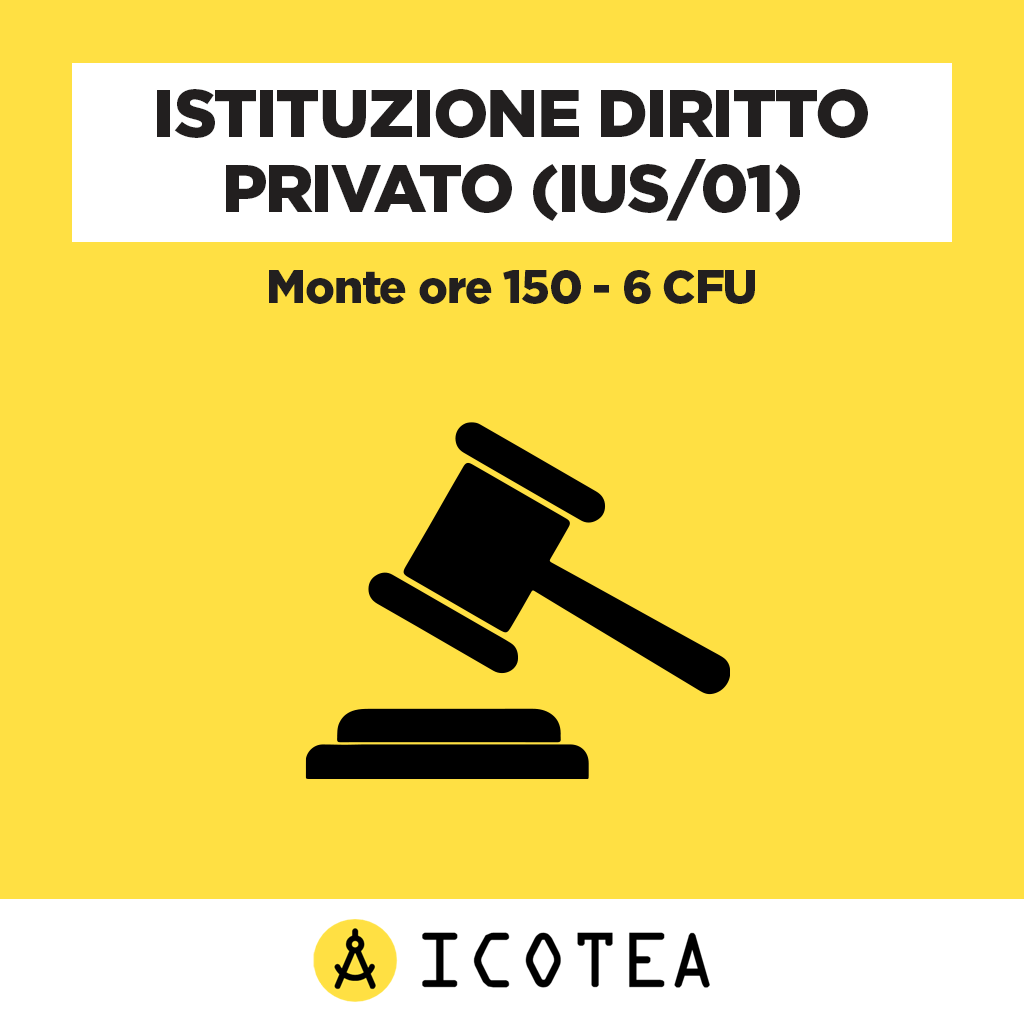 Istituzione Diritto Privato 6 CFU
