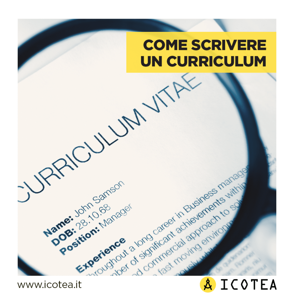 come scrive CV consigli icotea
